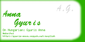 anna gyuris business card